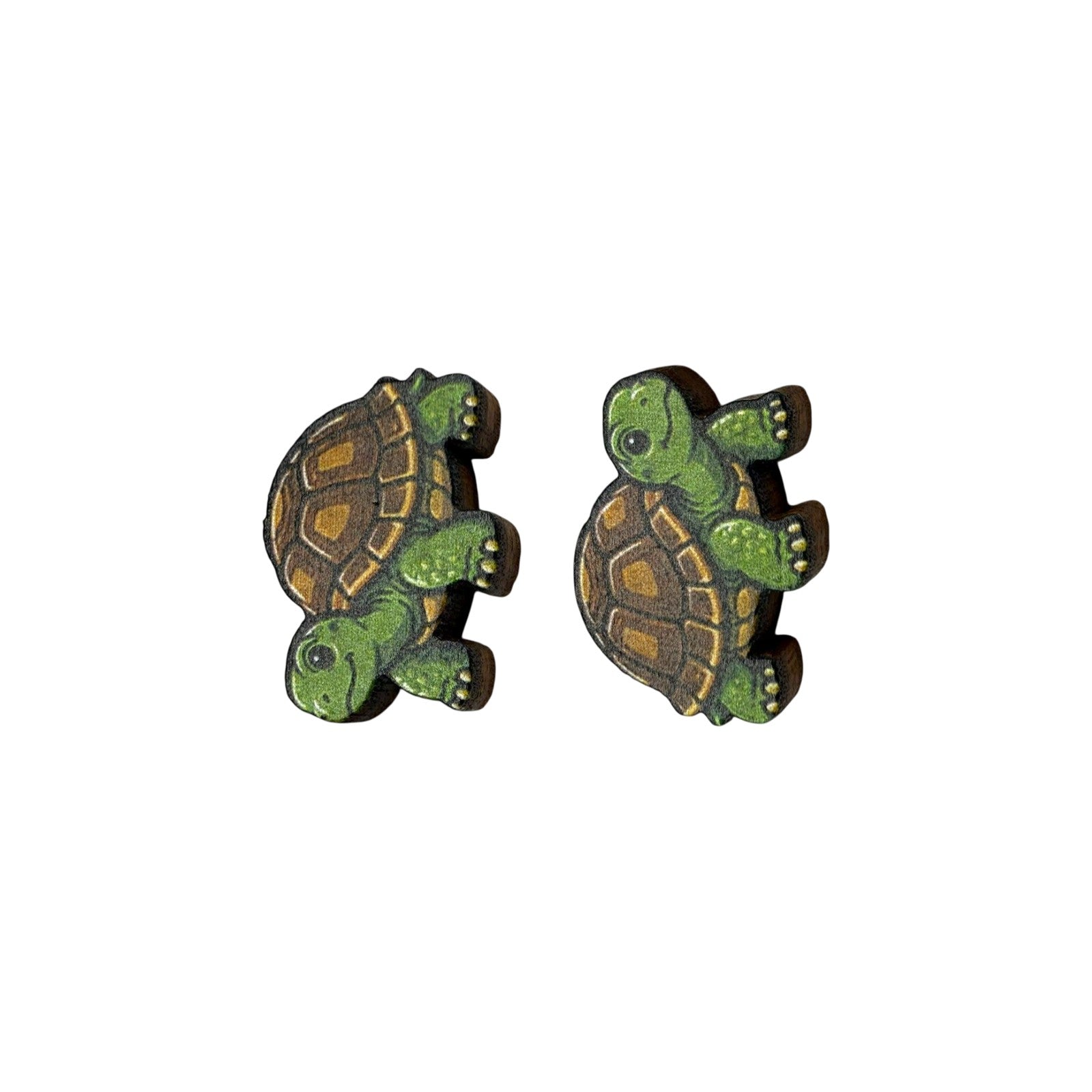 Garden Tortoise Stud Earrings #3415