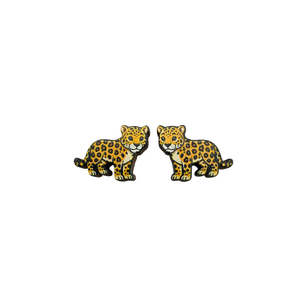 Jaguar Cub Stud Earrings #3417