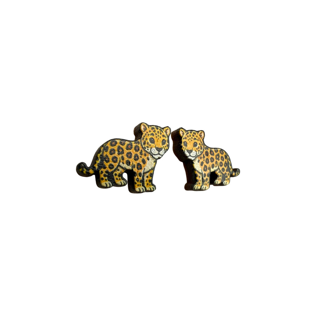 Jaguar Cub Stud Earrings #3417