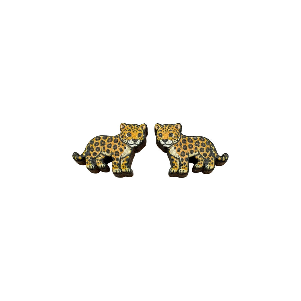 Jaguar Cub Stud Earrings #3417