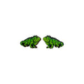 Green Iguana Stud Earrings #3419