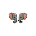 Baby Elephant Grin Stud Earrings #3421