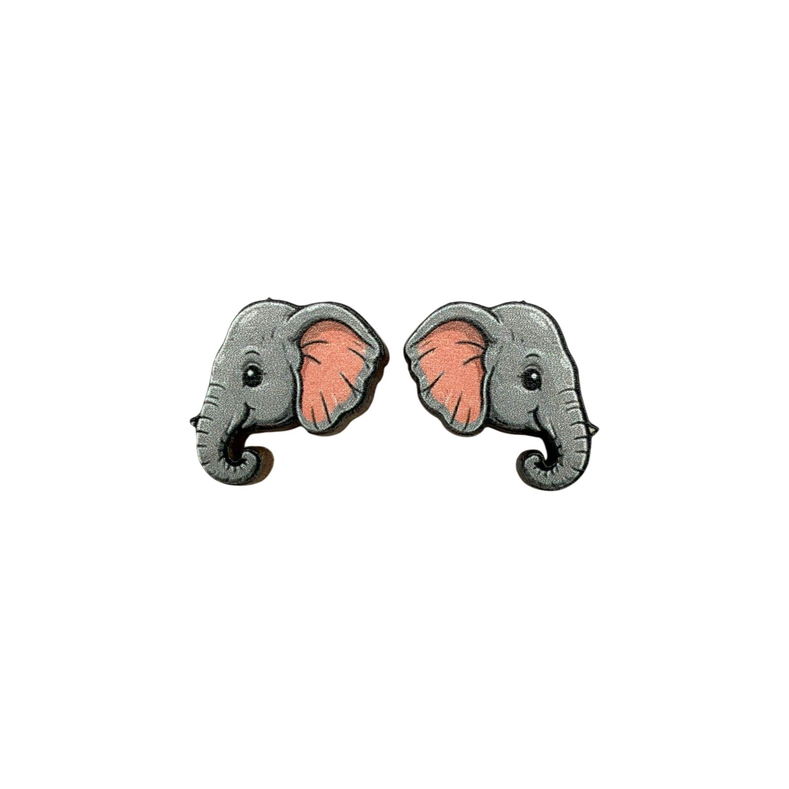Elephant Profile Stud Earrings #3422