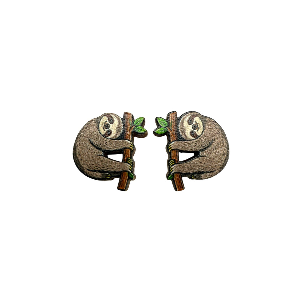 Slow Day Sloth Stud Earrings #3424