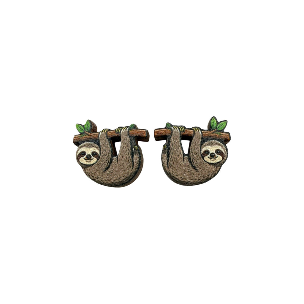 Slow Day Sloth Stud Earrings #3424