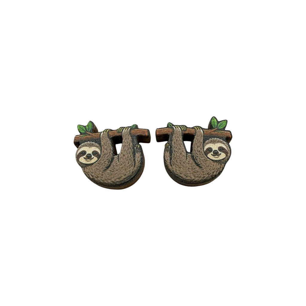Slow Day Sloth Stud Earrings #3424