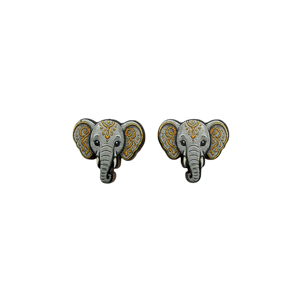 Mandala Elephant Stud Earrings #3425