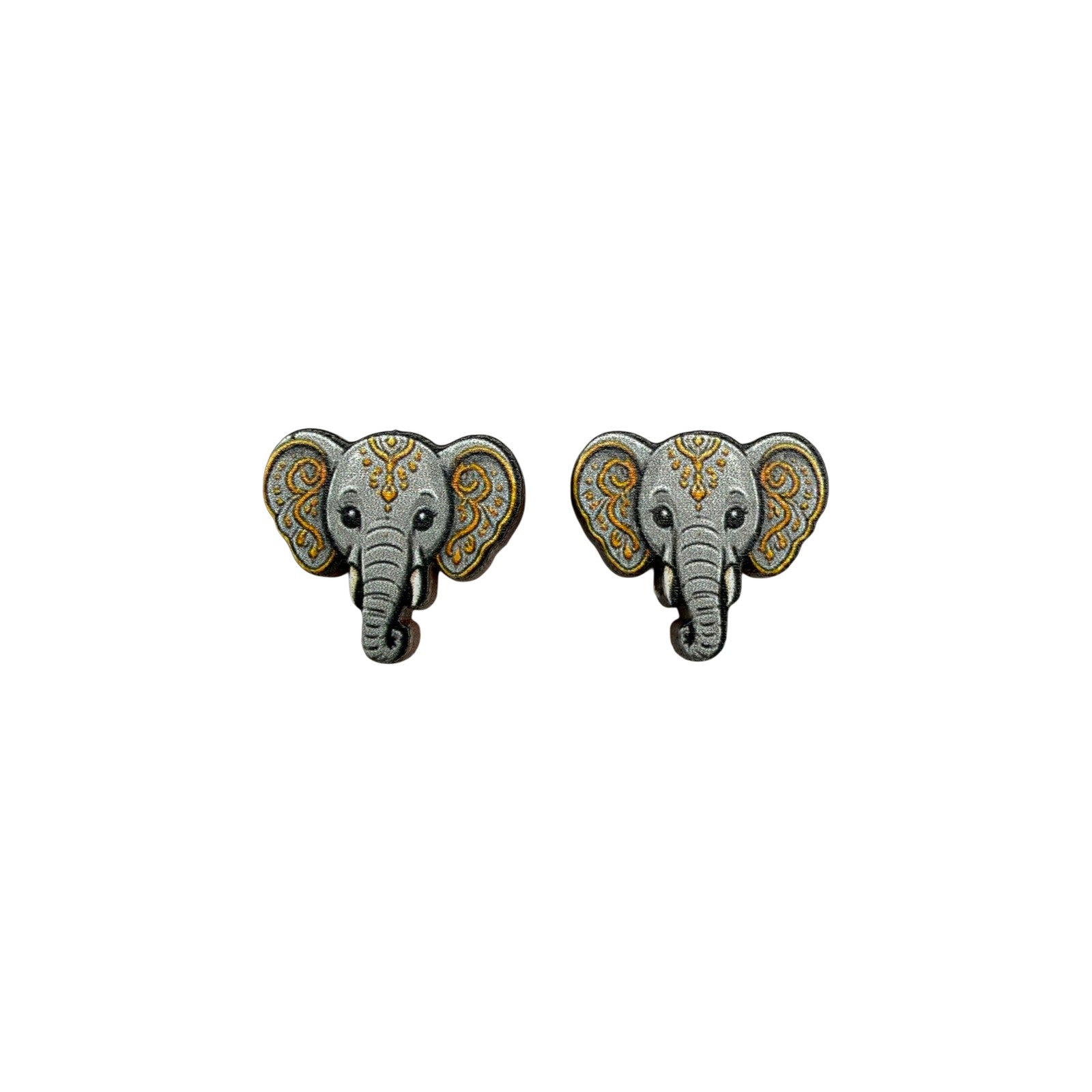 Mandala Elephant Stud Earrings #3425