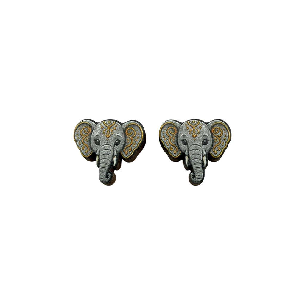 Mandala Elephant Stud Earrings #3425