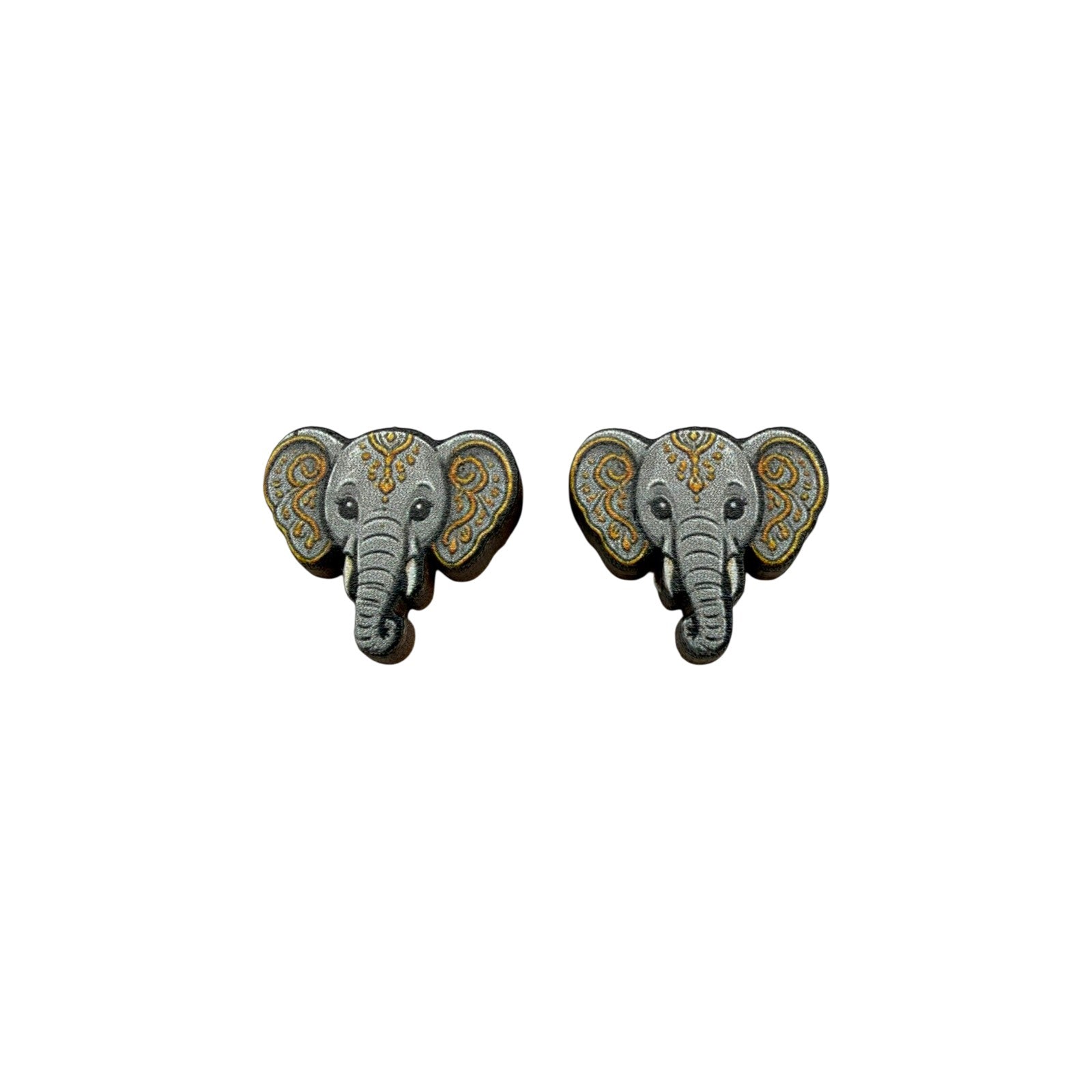 Mandala Elephant Stud Earrings #3425