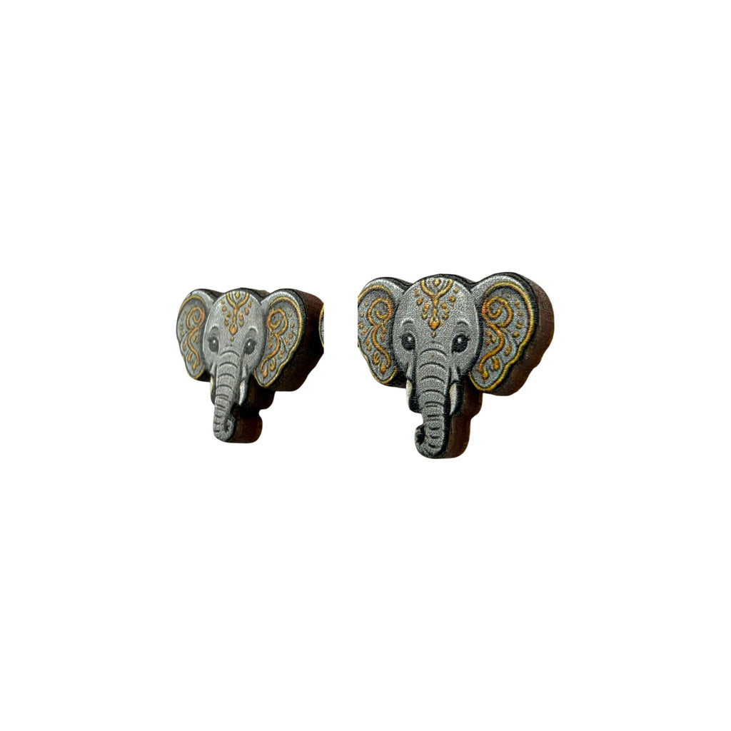 Mandala Elephant Stud Earrings #3425