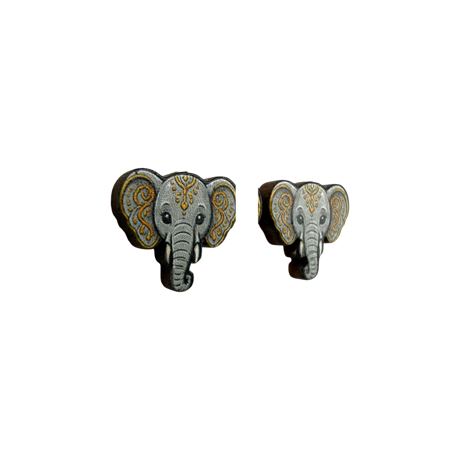 Mandala Elephant Stud Earrings #3425