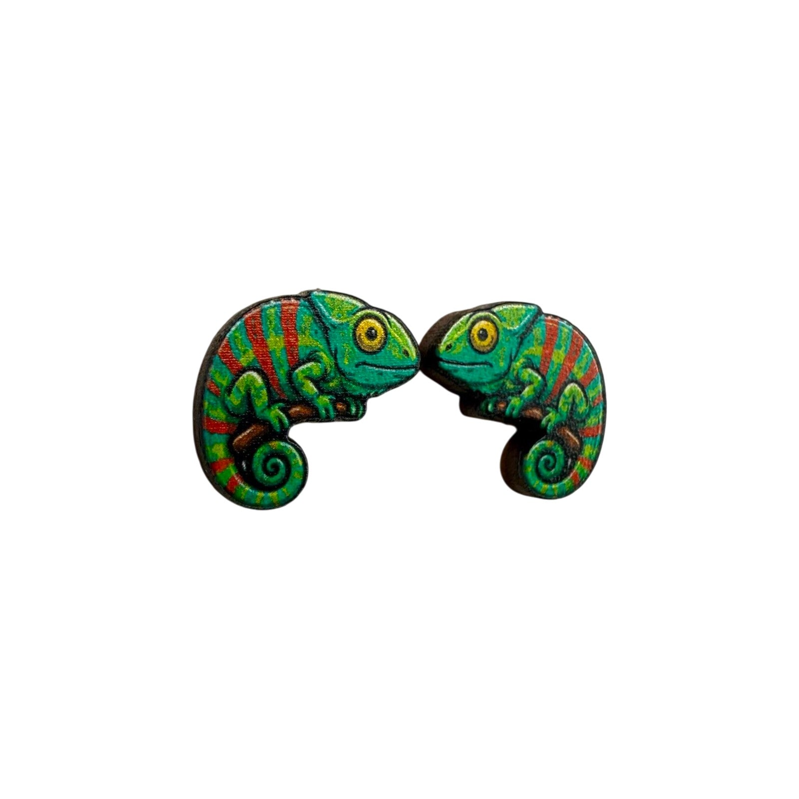 Cool Chameleon Stud Earrings #3429