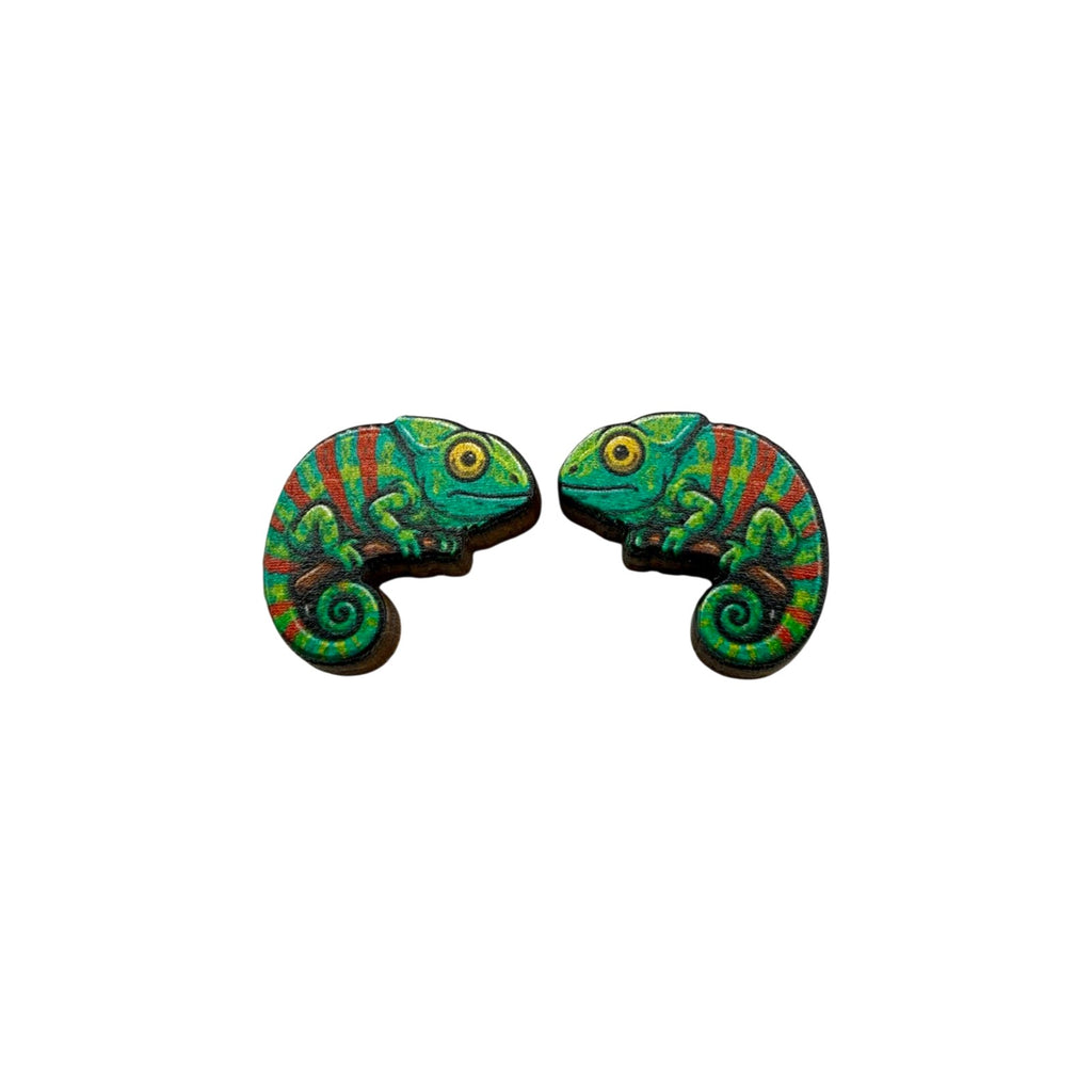 Cool Chameleon Stud Earrings #3429