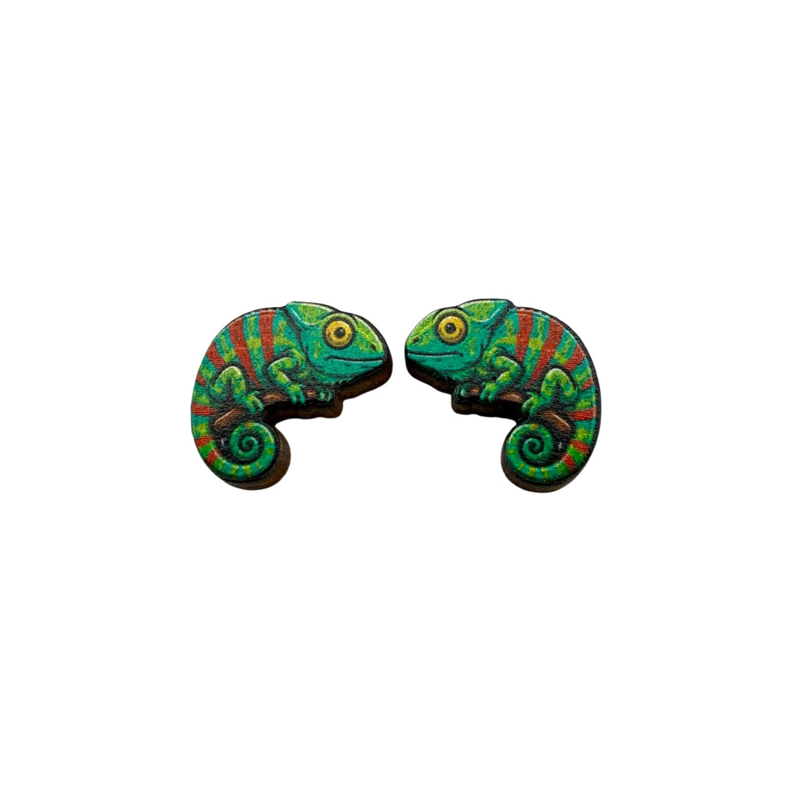 Cool Chameleon Stud Earrings #3429