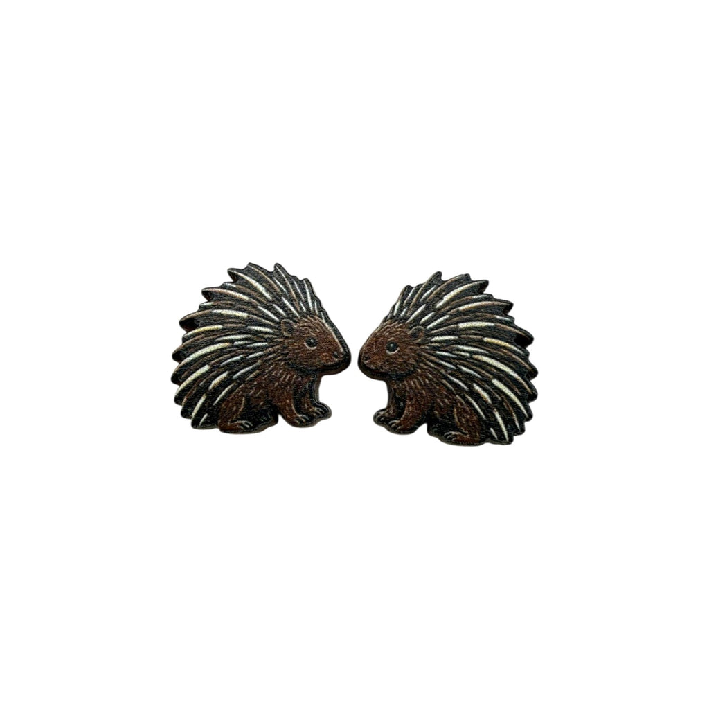 Prickly Porcupine Stud Earrings #3431
