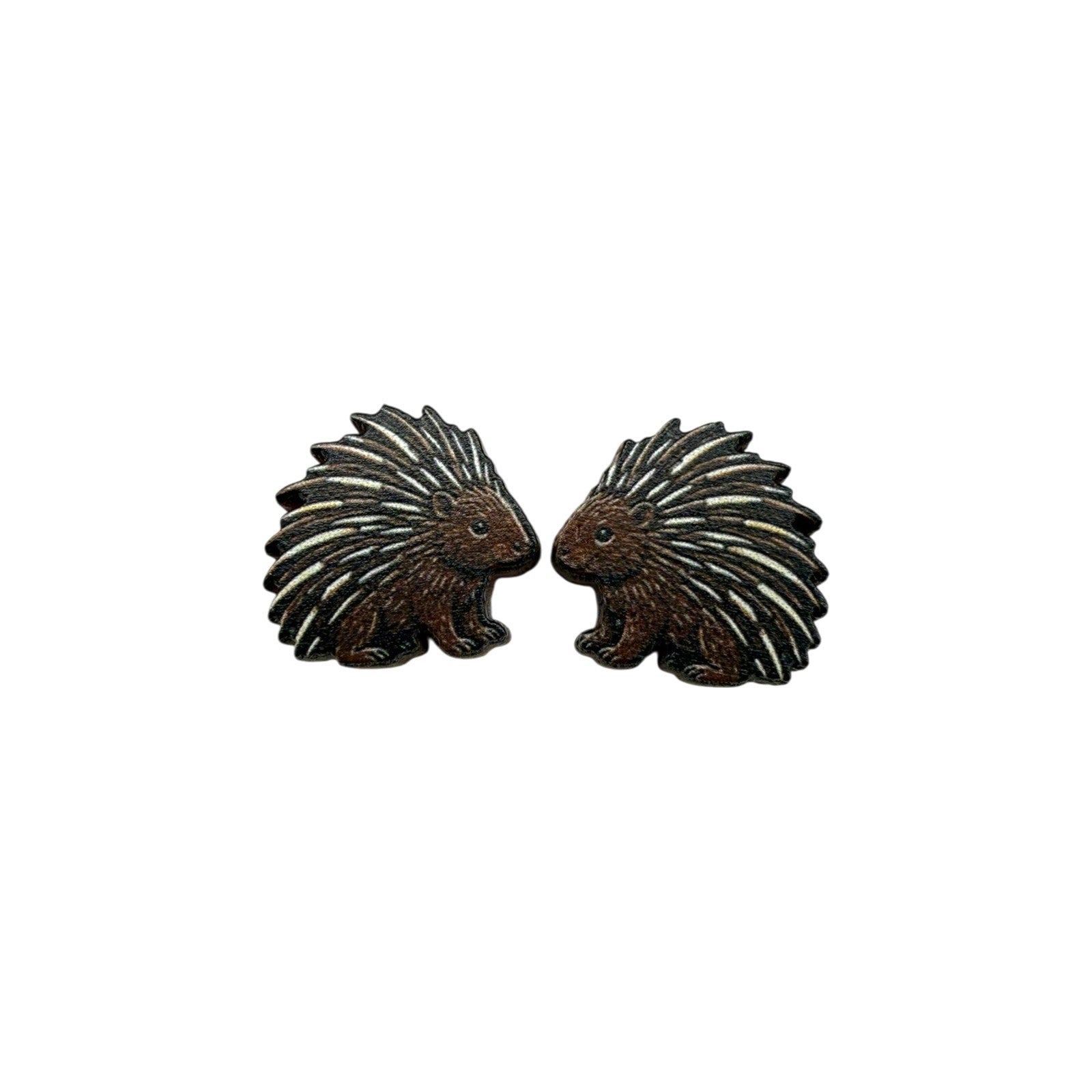 Prickly Porcupine Stud Earrings #3431