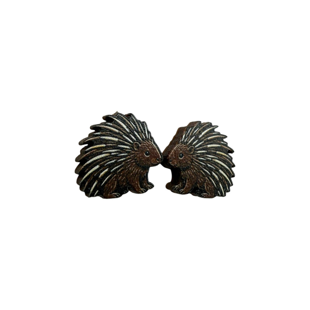 Prickly Porcupine Stud Earrings #3431