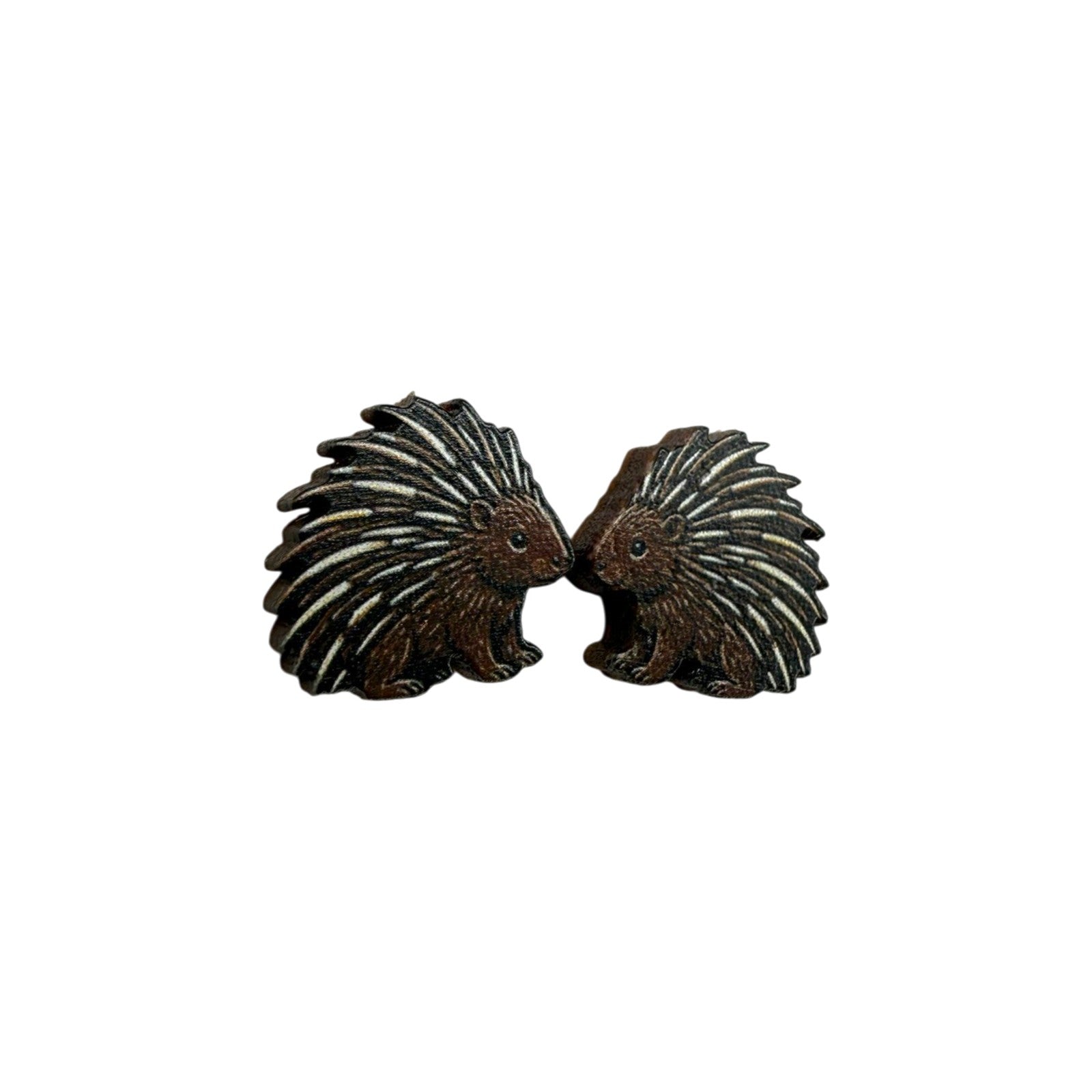 Prickly Porcupine Stud Earrings #3431
