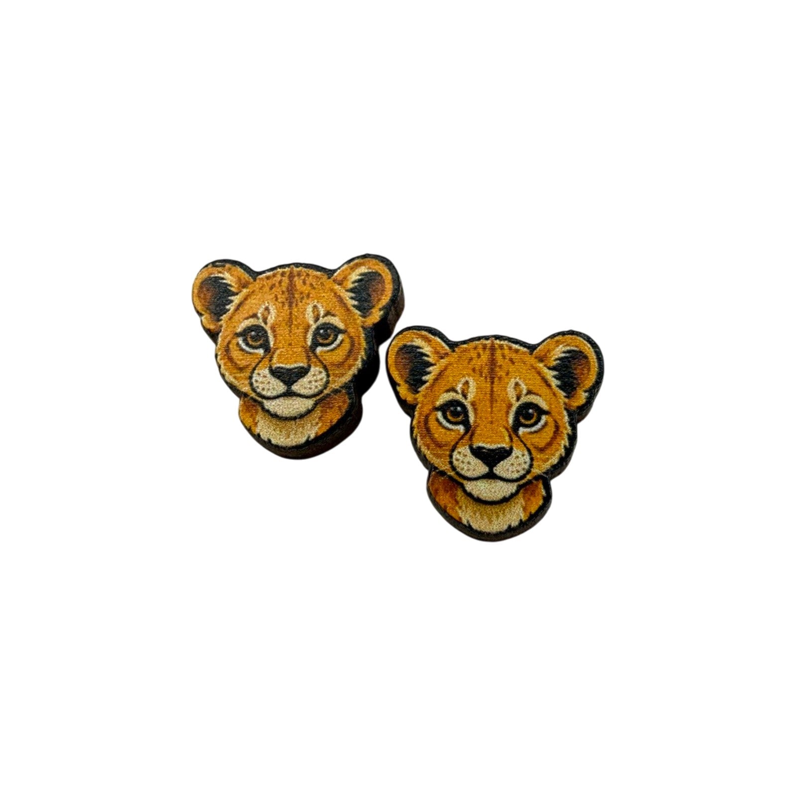 Lion Cub Eyes Stud Earrings #3432