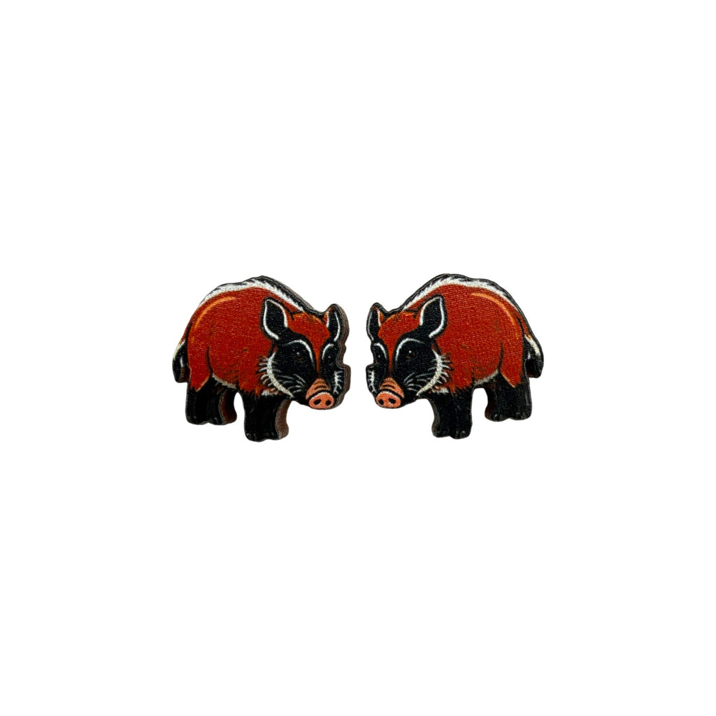 Red River Hog Stud Earrings #3433