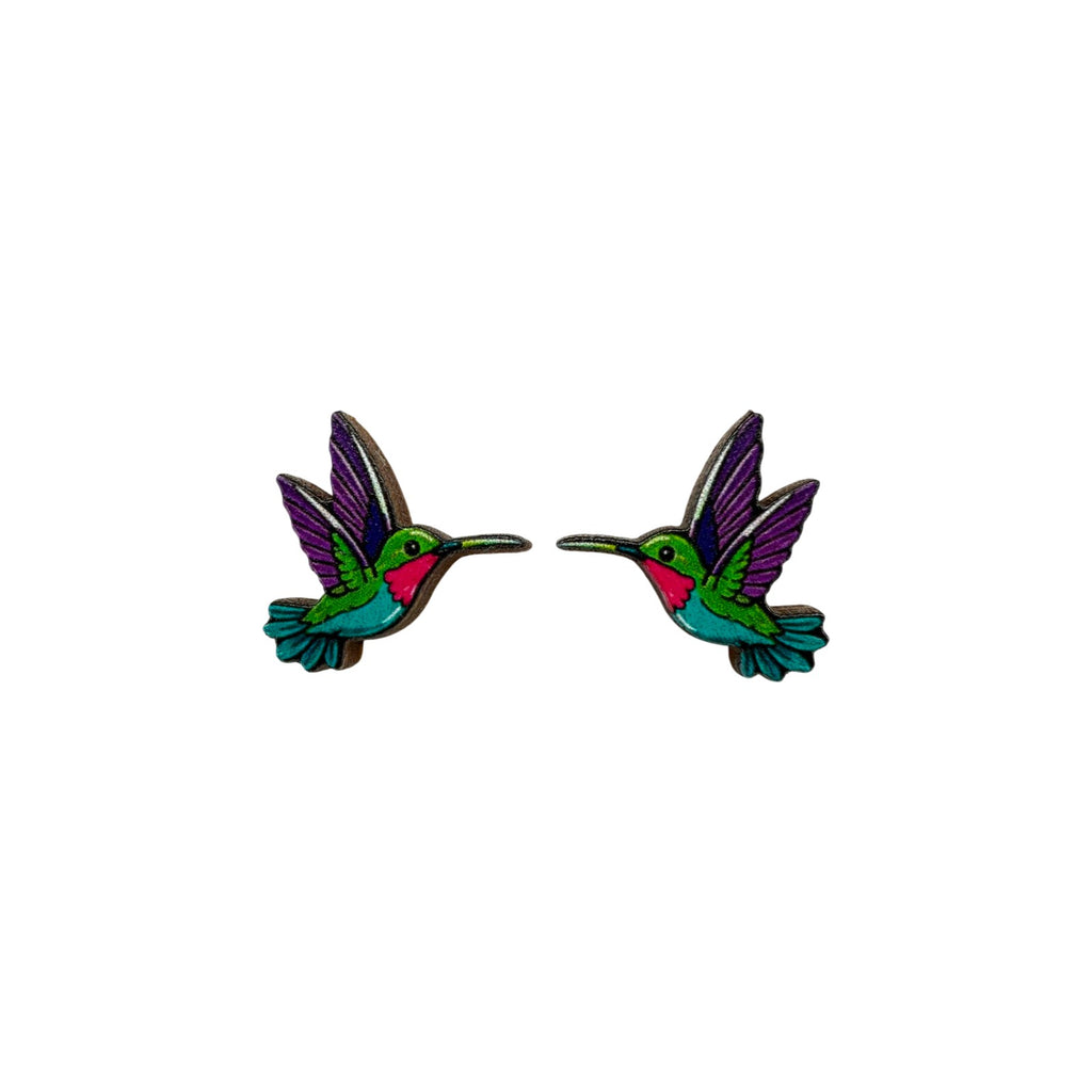 Jewel Hummingbird Stud Earrings #3434