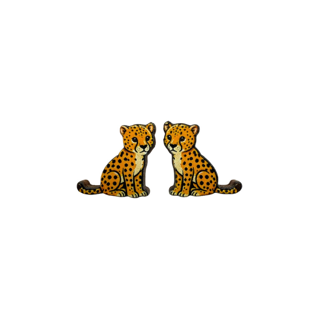 Cheetah Cub Stud Earrings #3435