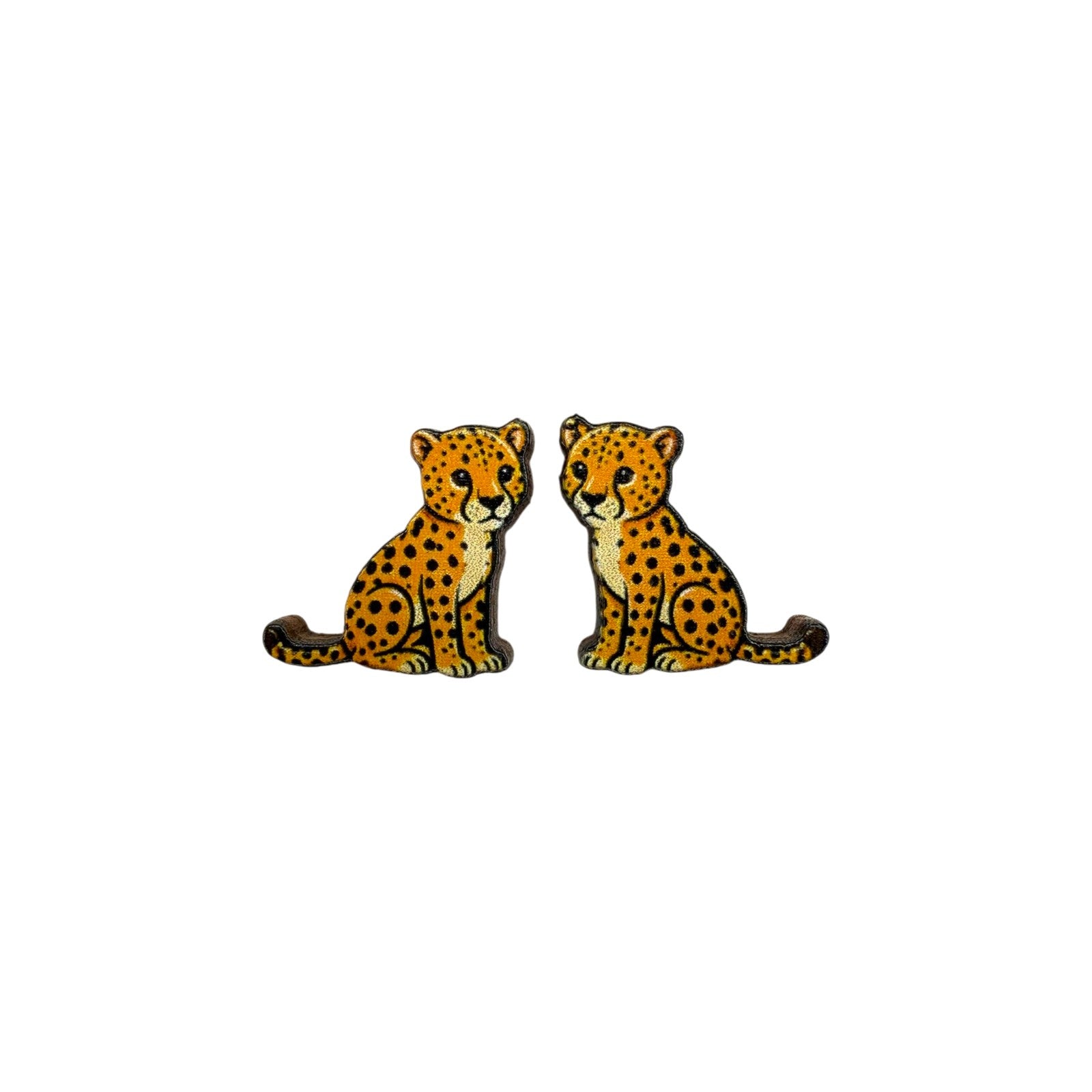 Cheetah Cub Stud Earrings #3435