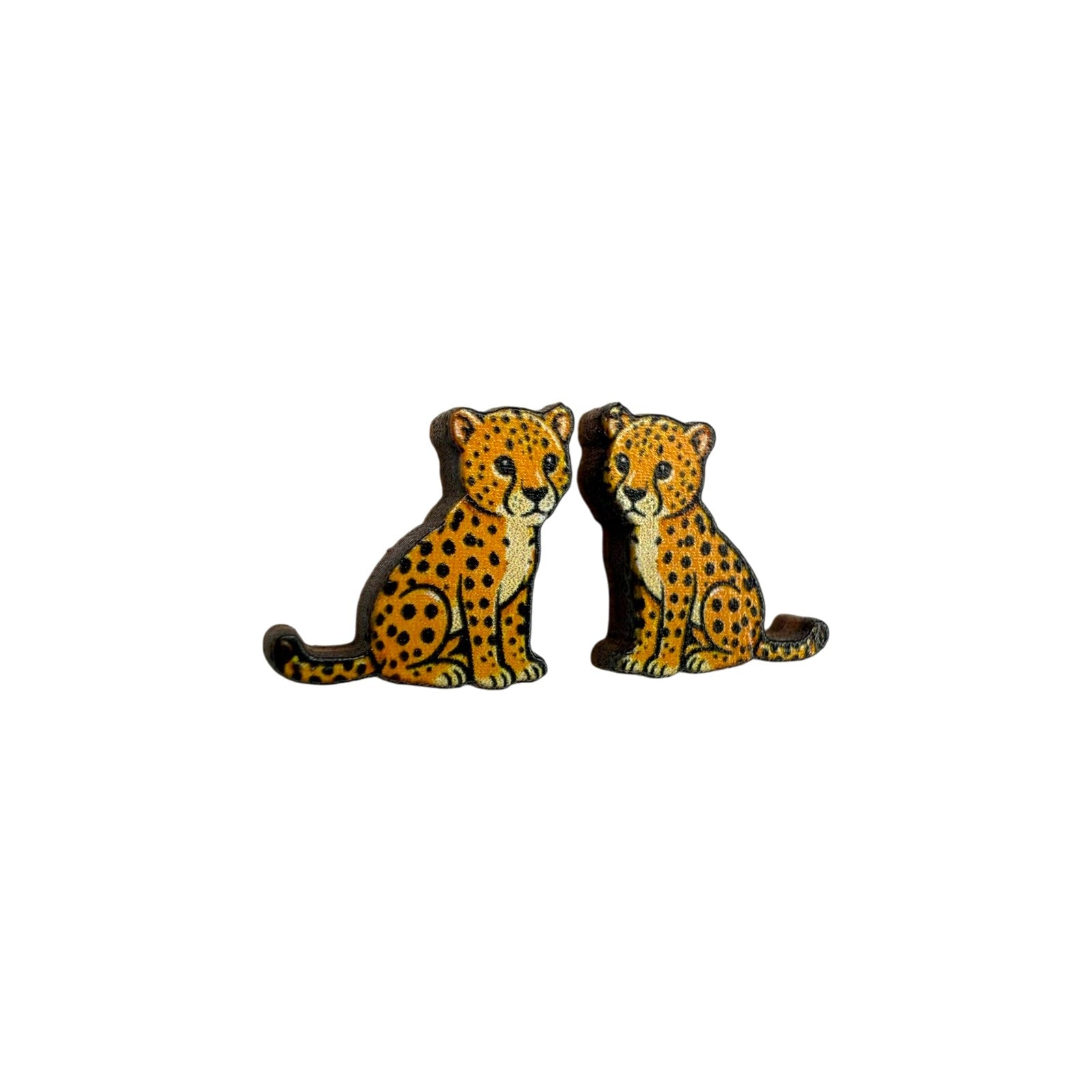 Cheetah Cub Stud Earrings #3435
