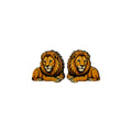 Lazy Lion Stud Earrings #3436
