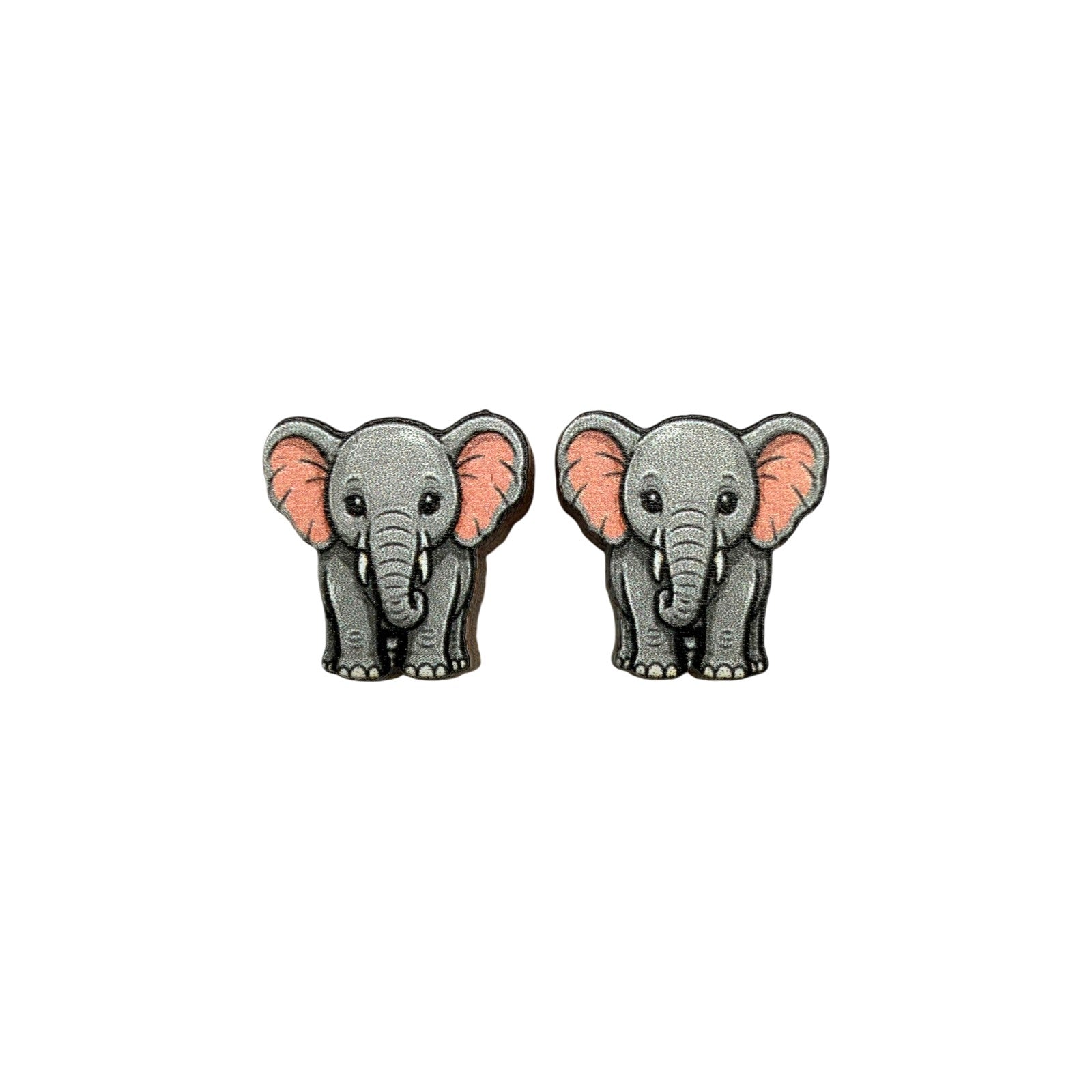 Pink Ear Elephant Stud Earrings #3437