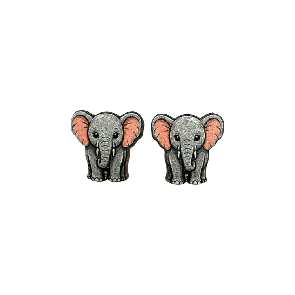 Pink Ear Elephant Stud Earrings #3437