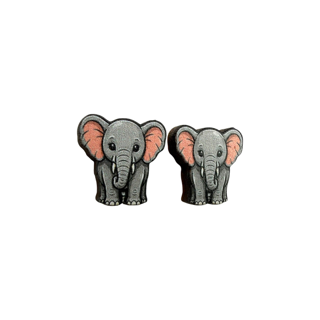 Pink Ear Elephant Stud Earrings #3437