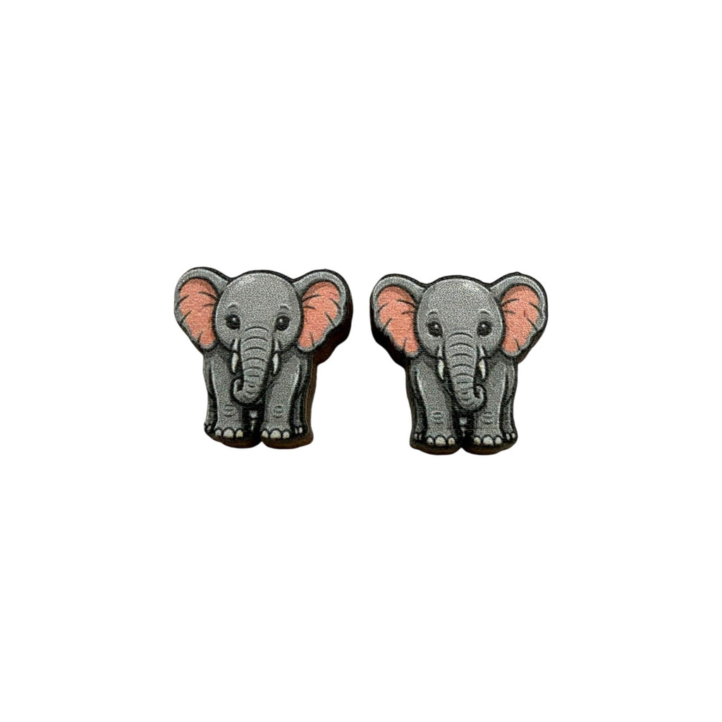 Pink Ear Elephant Stud Earrings #3437
