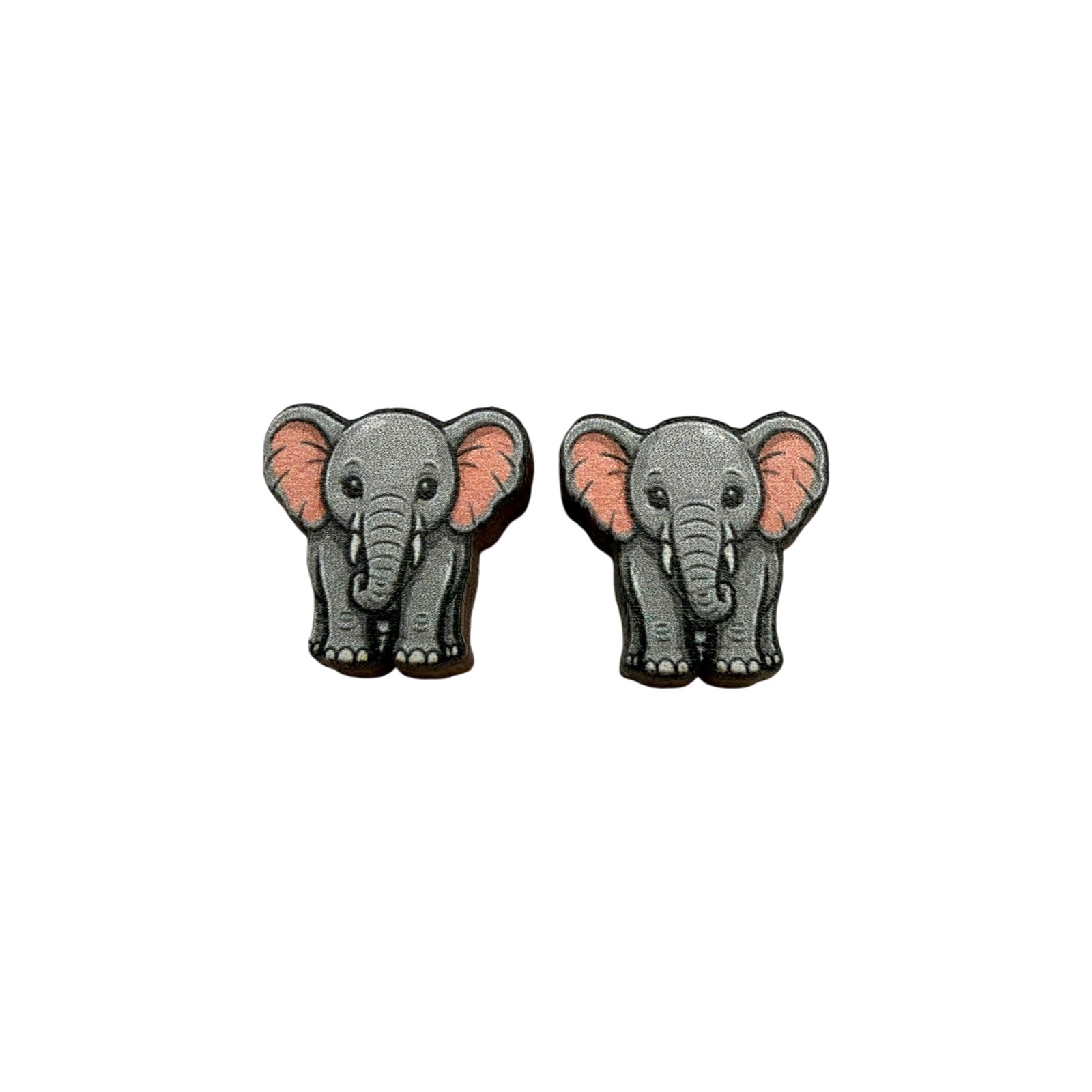 Pink Ear Elephant Stud Earrings #3437