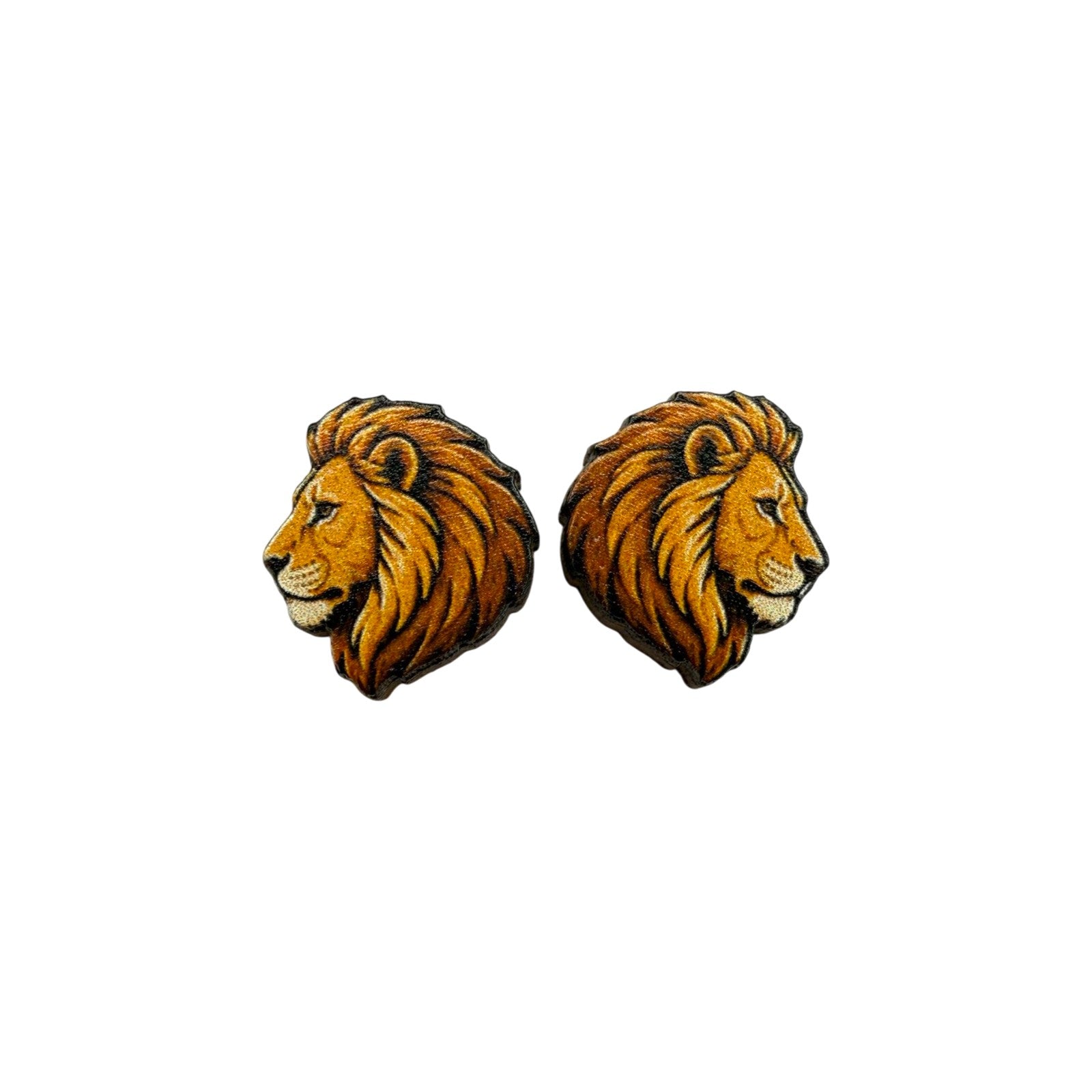 Lion Profile Stud Earrings #3438