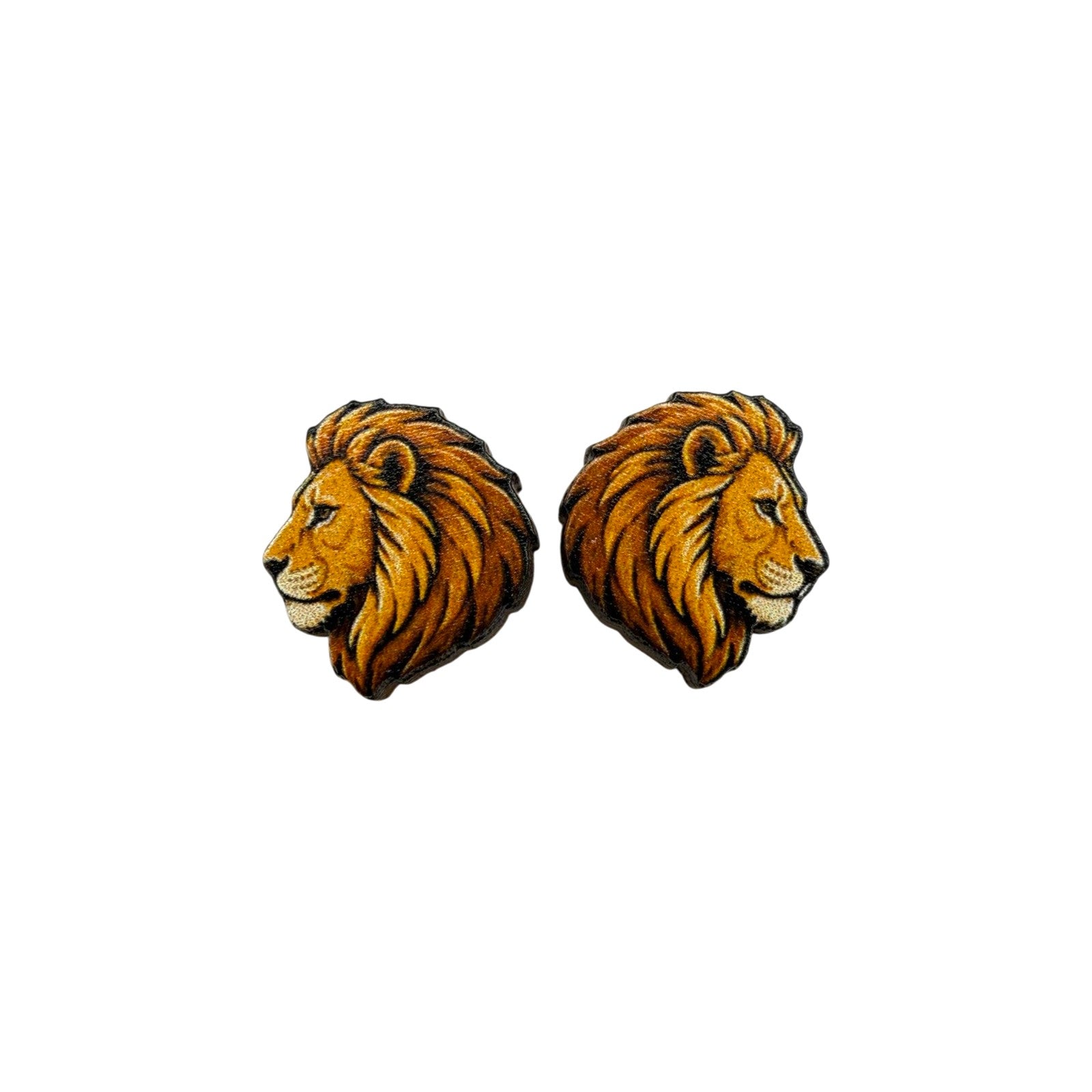 Lion Profile Stud Earrings #3438