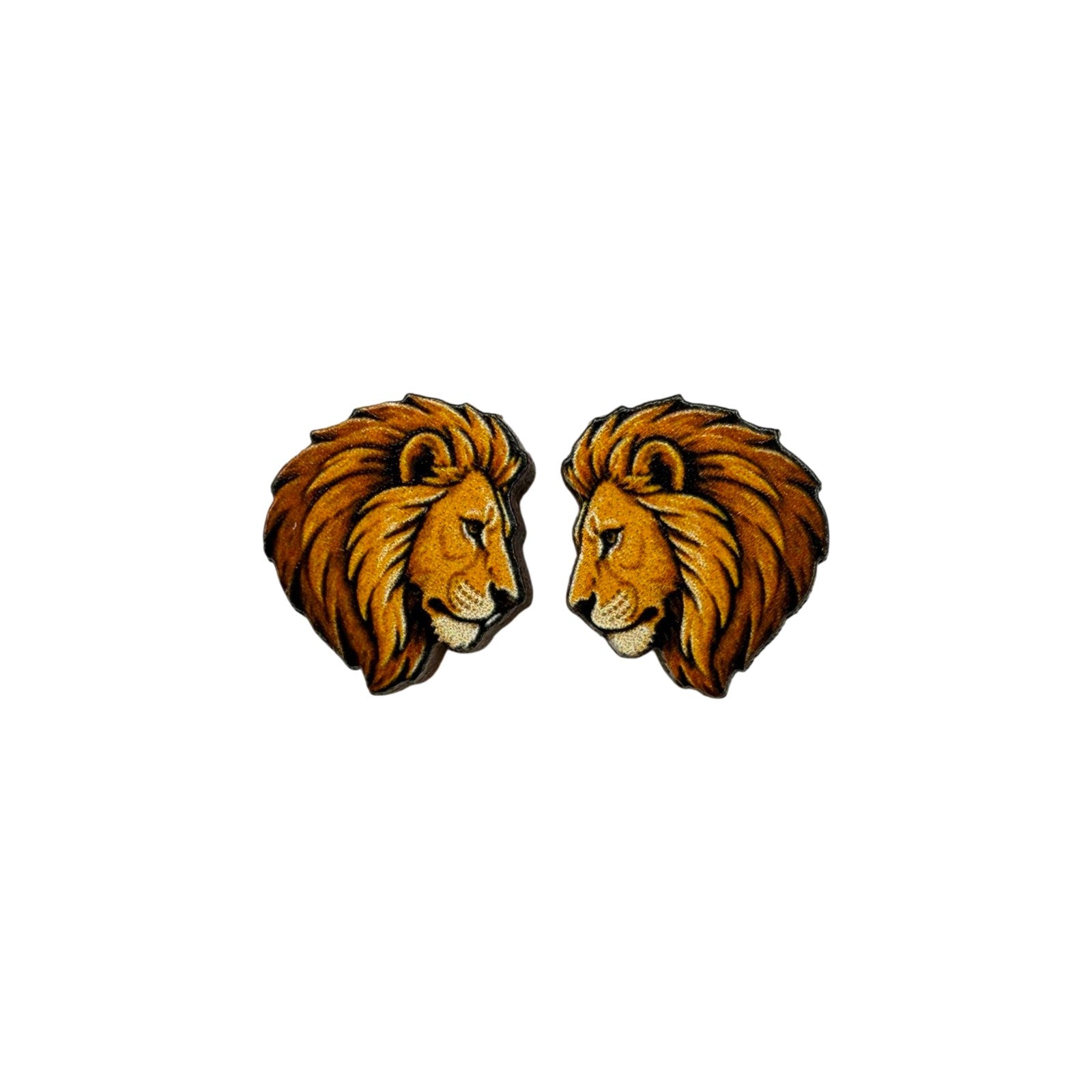 Lion Profile Stud Earrings #3438