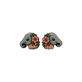 Flower Power Elephant Stud Earrings #3439