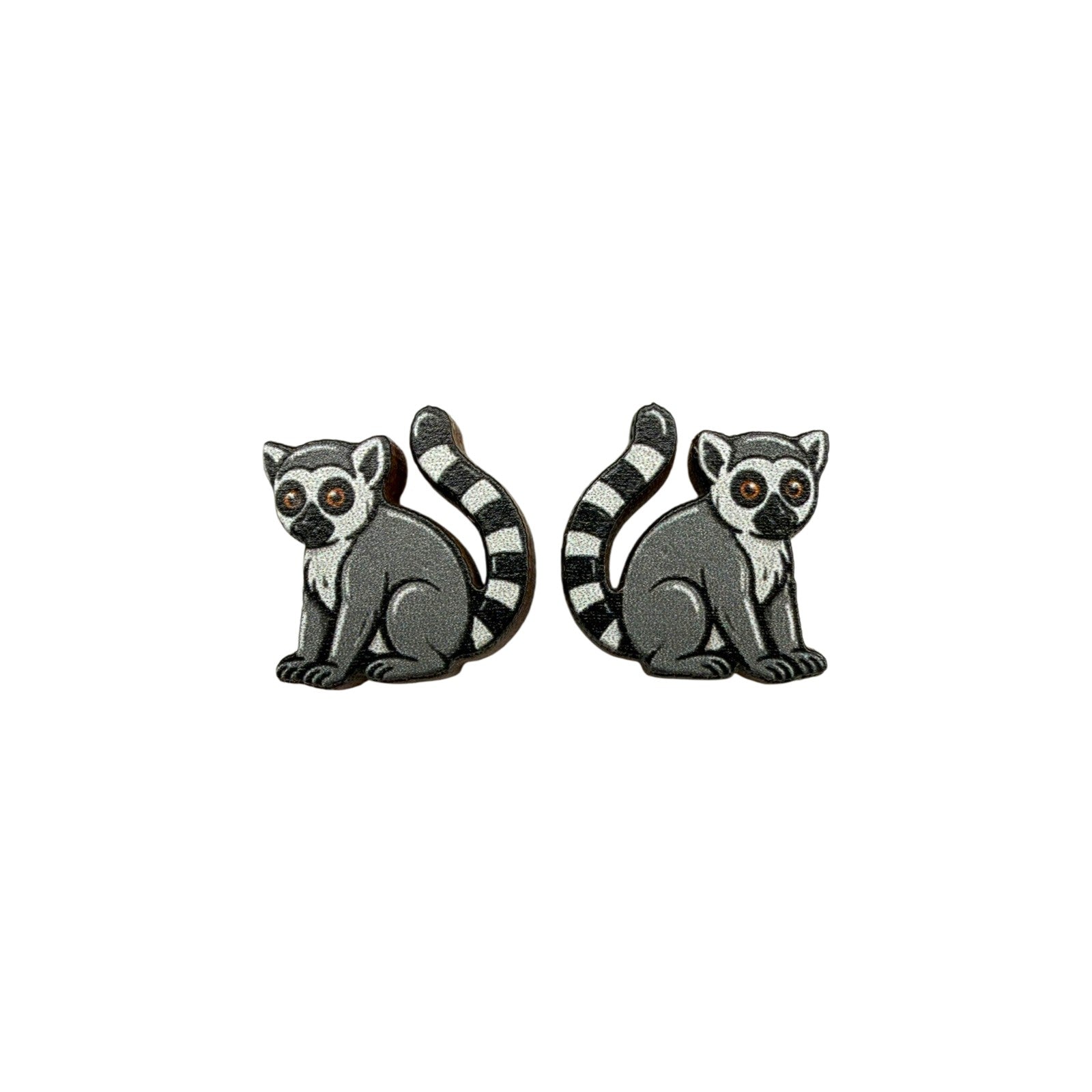 Ring-Tailed Lemur Stud Earrings #3440