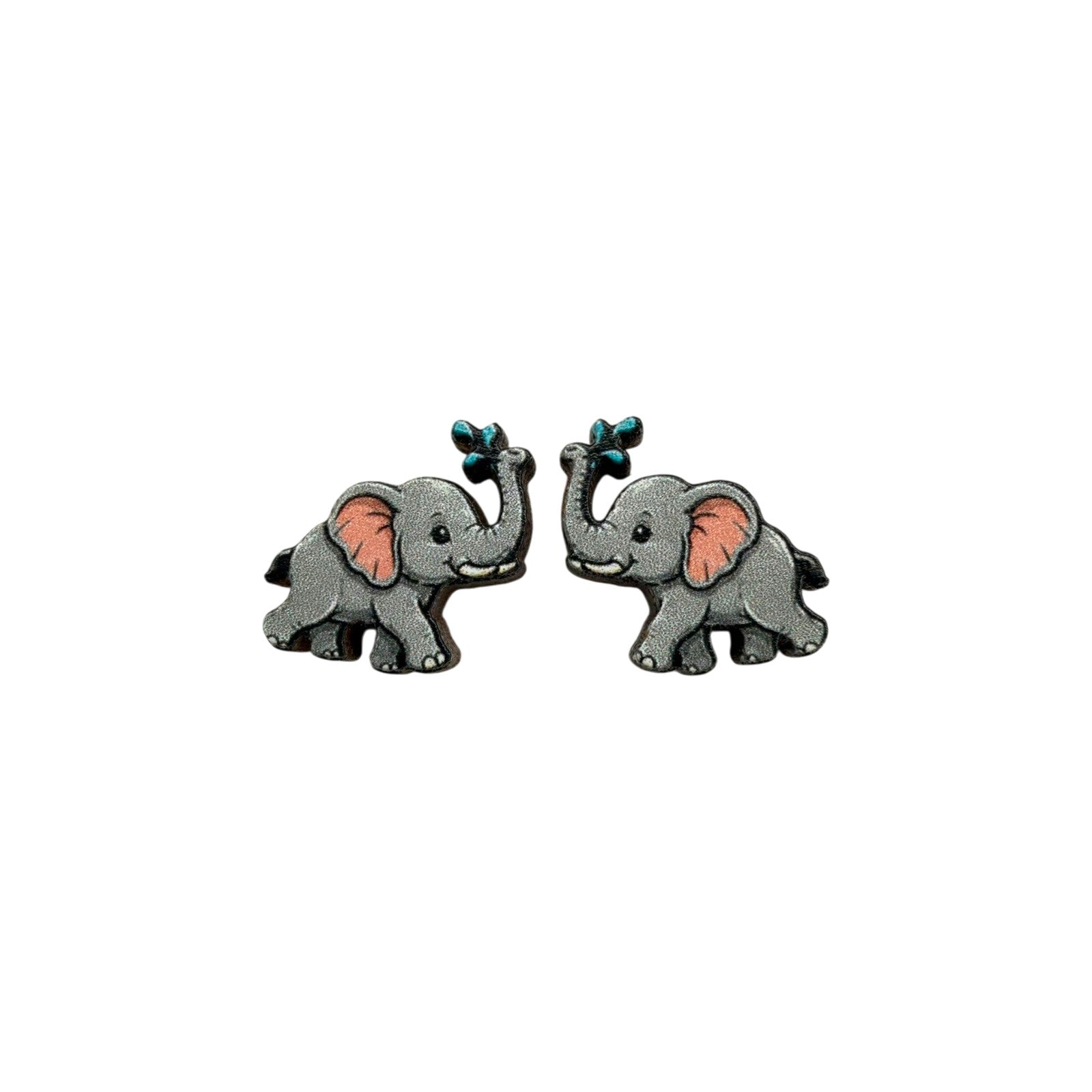 Butterfly Kiss Elephant Stud Earrings #3441