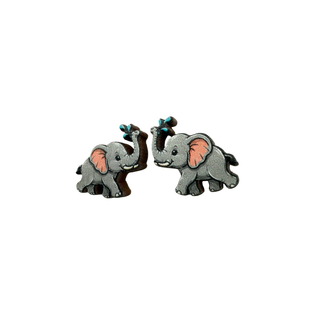 Butterfly Kiss Elephant Stud Earrings #3441