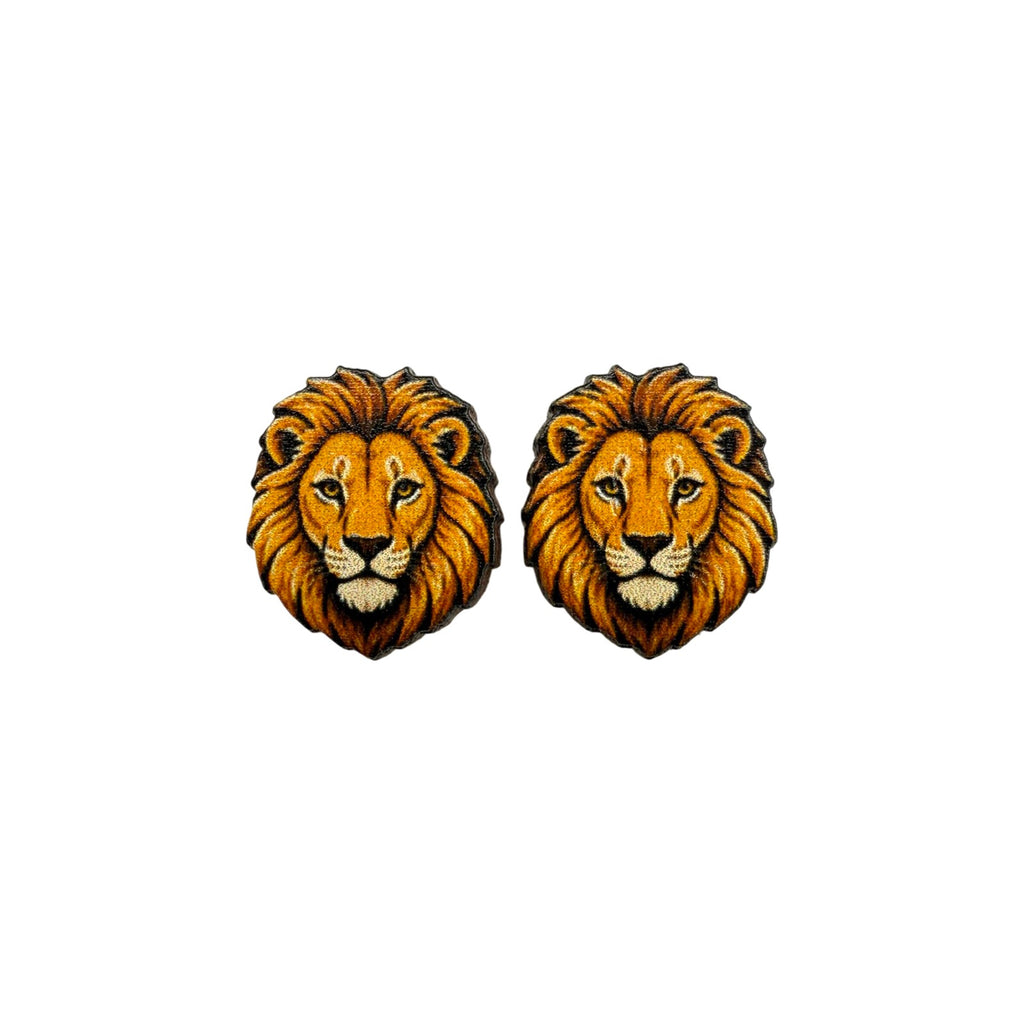 Mane Event Lion Stud Earrings #3444