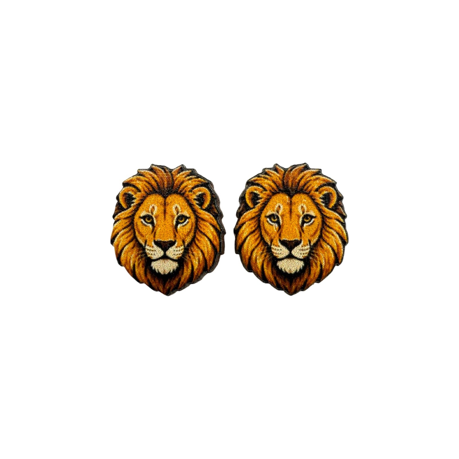 Mane Event Lion Stud Earrings #3444