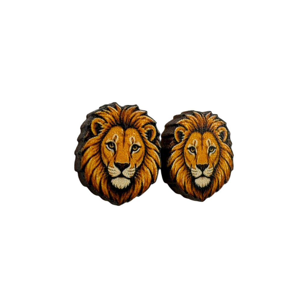 Mane Event Lion Stud Earrings #3444