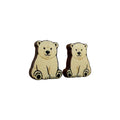 Polar Bear Cub Stud Earrings #3447