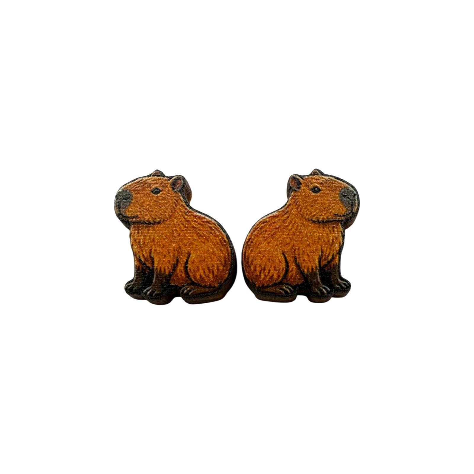 Capybara Chill Stud Earrings #3448