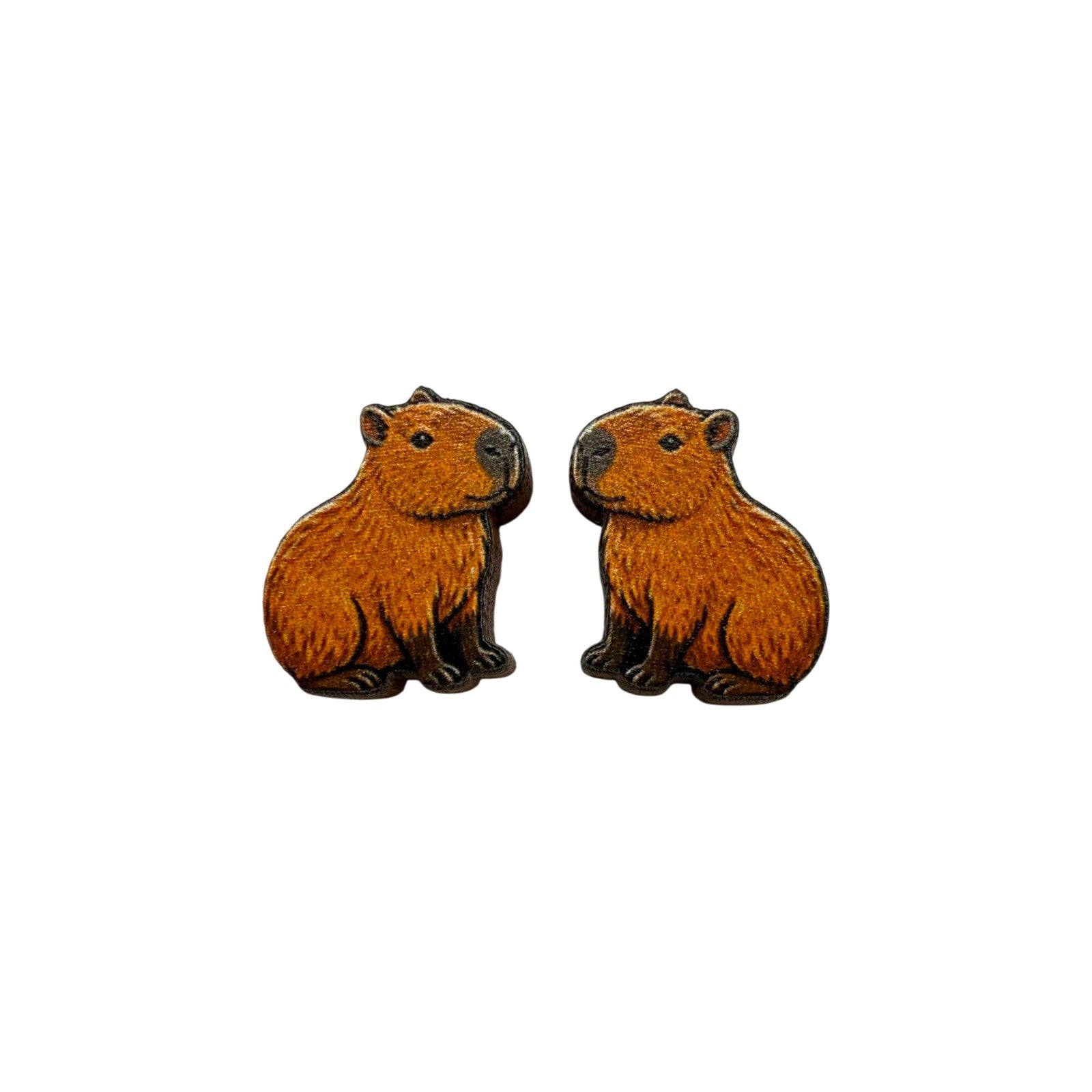Capybara Chill Stud Earrings #3448