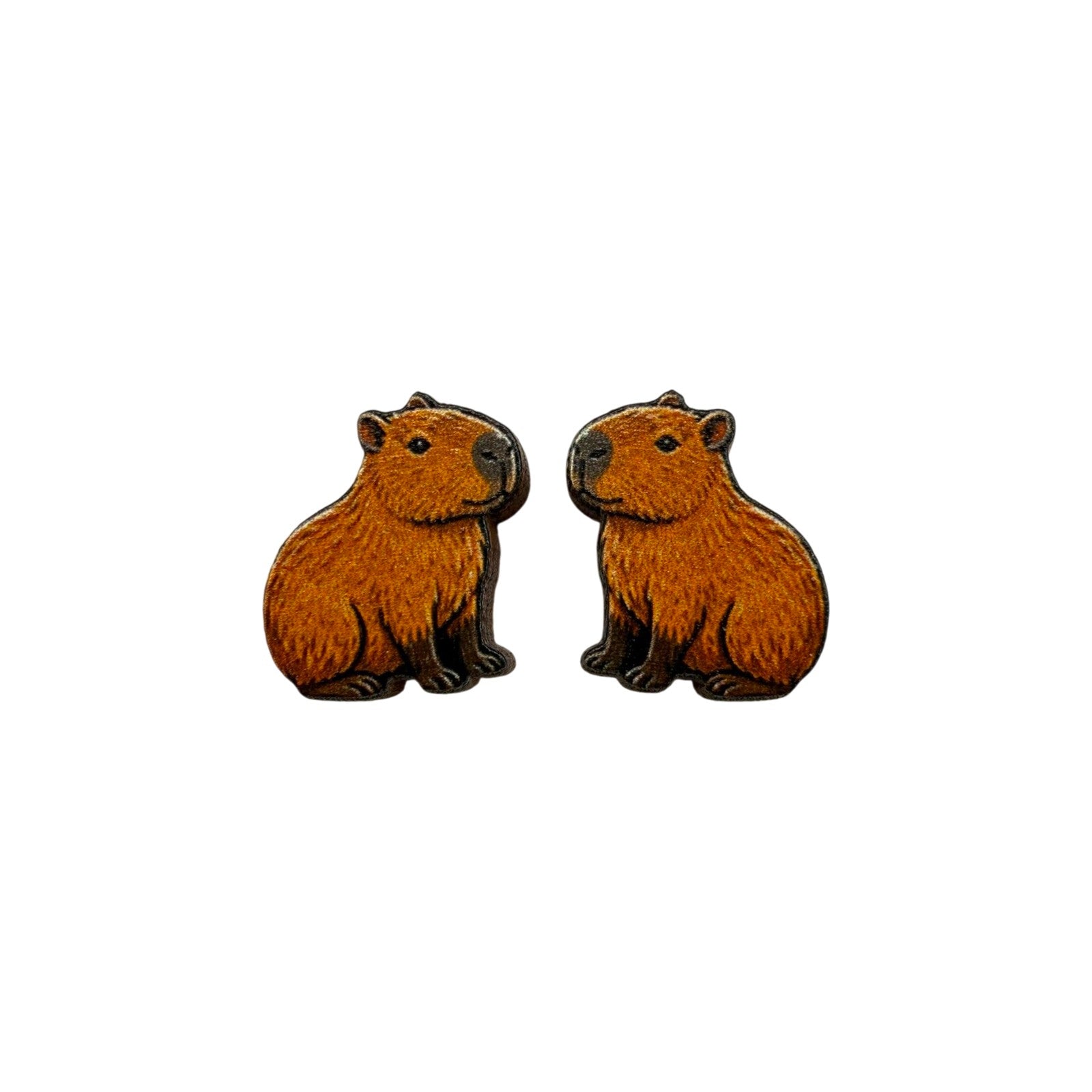 Capybara Chill Stud Earrings #3448
