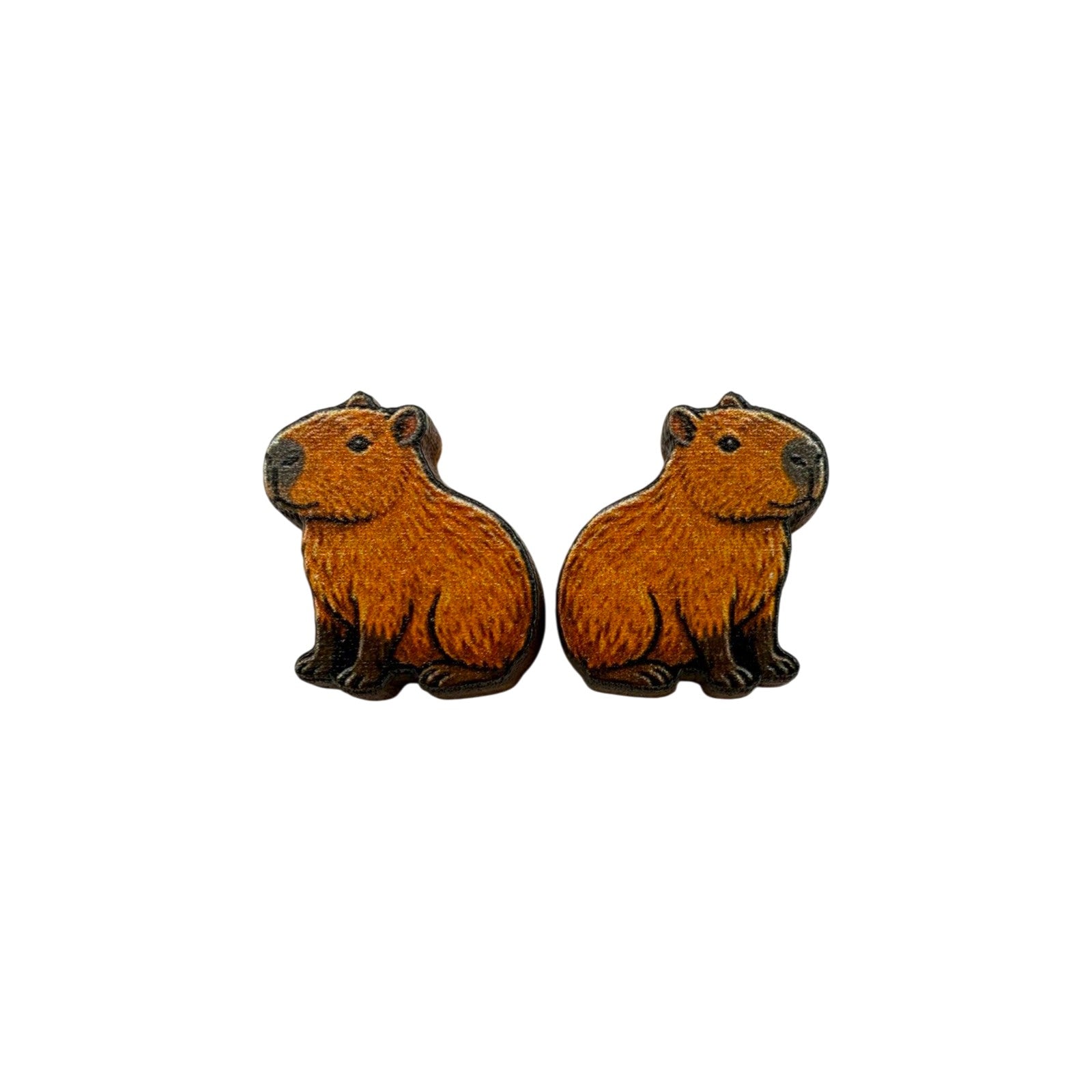 Capybara Chill Stud Earrings #3448